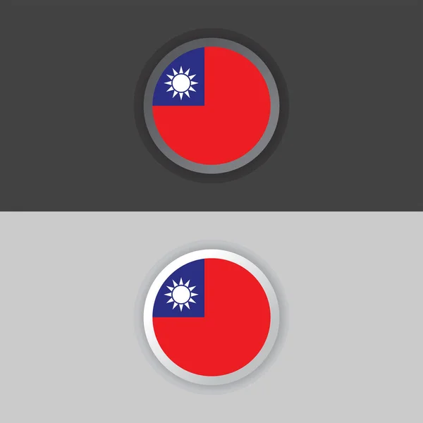 Illustration Der Taiwanesischen Flagge — Stockvektor