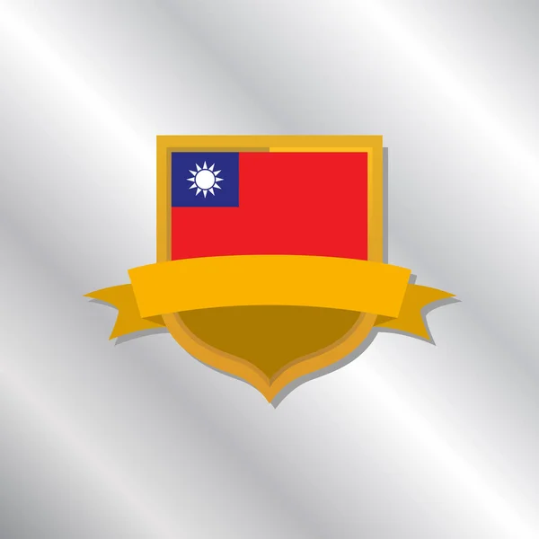 Illustration Der Taiwanesischen Flagge — Stockvektor