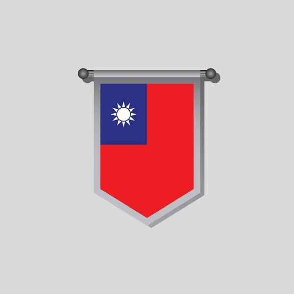 Εικόνα Του Προτύπου Σημαίας Της Ταϊβάν — Διανυσματικό Αρχείο