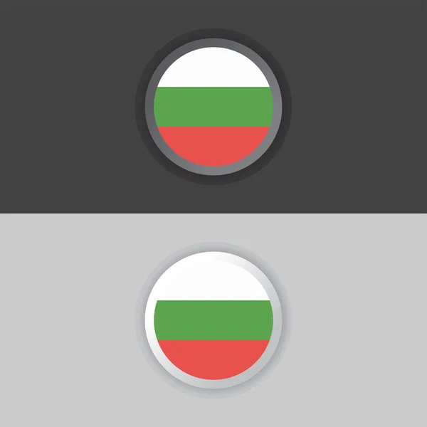 Illustration Bulgaria Flag Template — Stockvector
