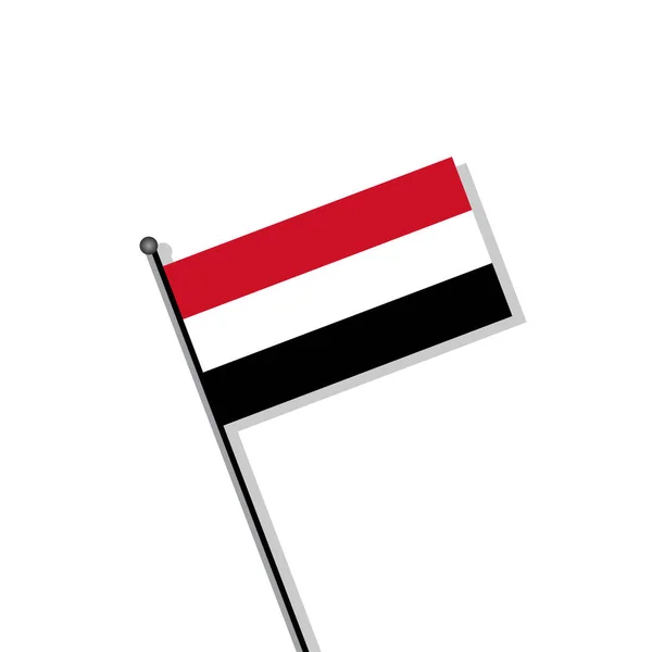 Illustration Yemen Flag Template — Vettoriale Stock