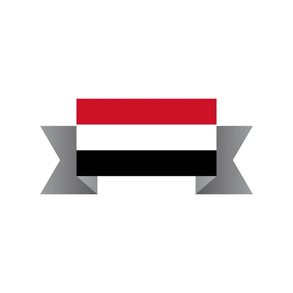 Illustration Yemen Flag Template — Vettoriale Stock