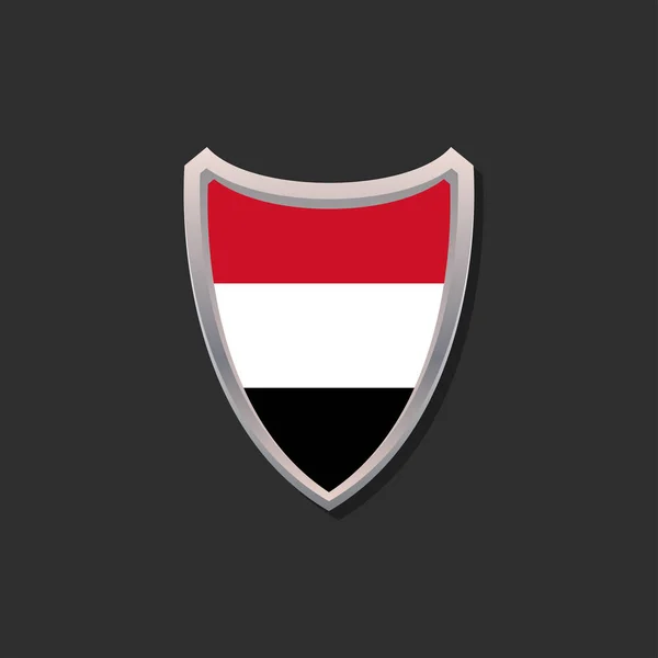 Illustration Yemen Flag Template — Wektor stockowy