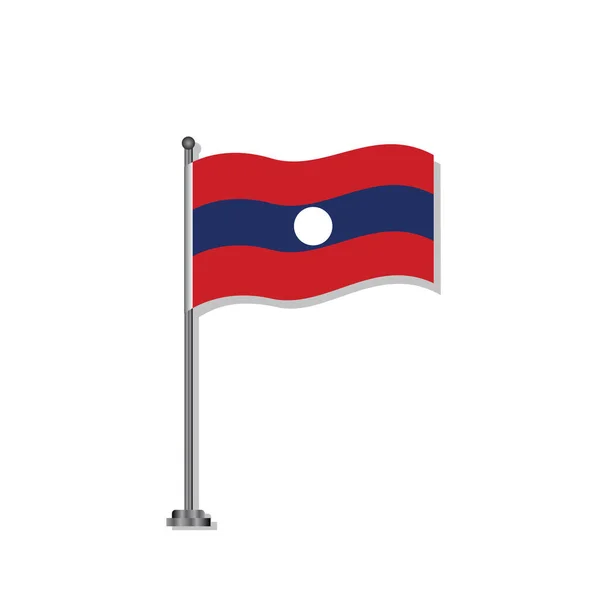 Illustration Laos Flag Template — Archivo Imágenes Vectoriales