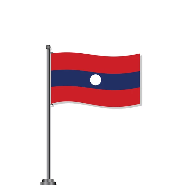Illustration Laos Flag Template — Vetor de Stock