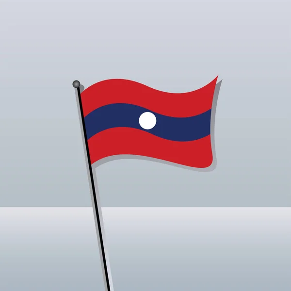 Illustration Laos Flag Template — Vector de stock