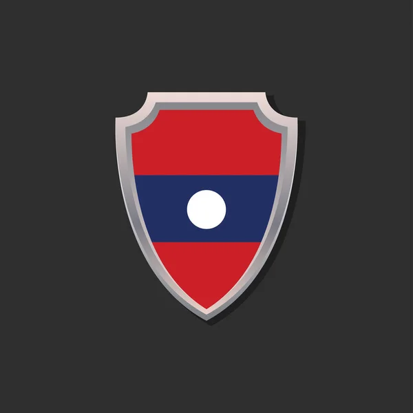 Illustration Laos Flag Template — Image vectorielle