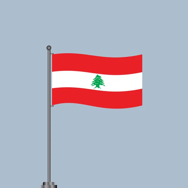 Illustration Lebanon Flag Template — Stockvector