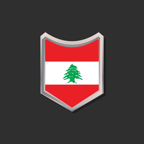 Illustration Lebanon Flag Template — Stok Vektör