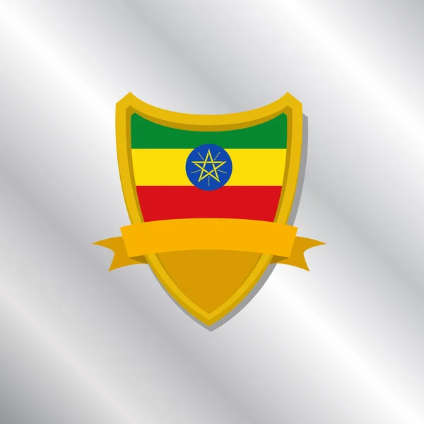 Illustration Ethiopia Flag Template — ストックベクタ