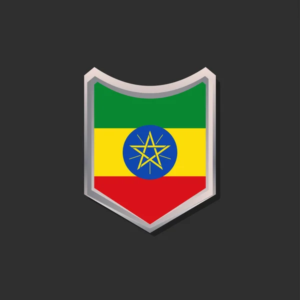 Illustration Ethiopia Flag Template — ストックベクタ