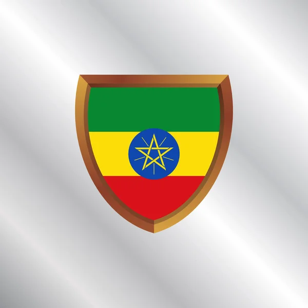 Illustration Ethiopia Flag Template — Stock Vector