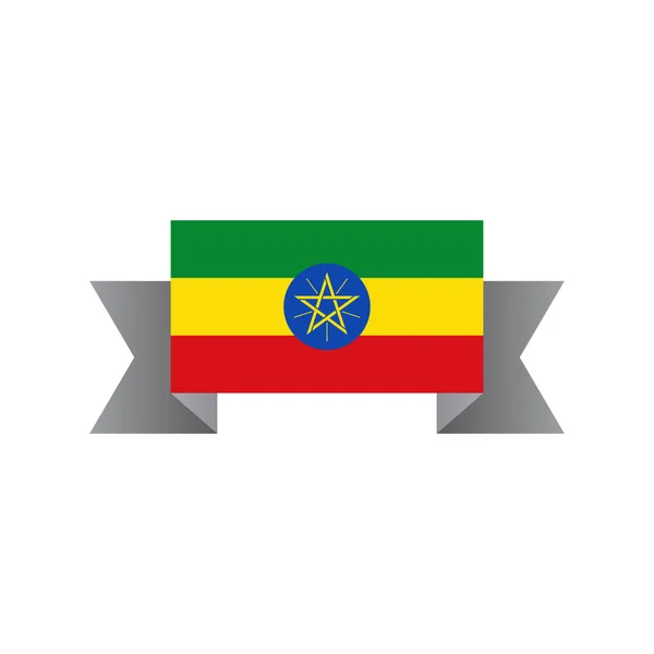 Illustration Ethiopia Flag Template — Stockový vektor