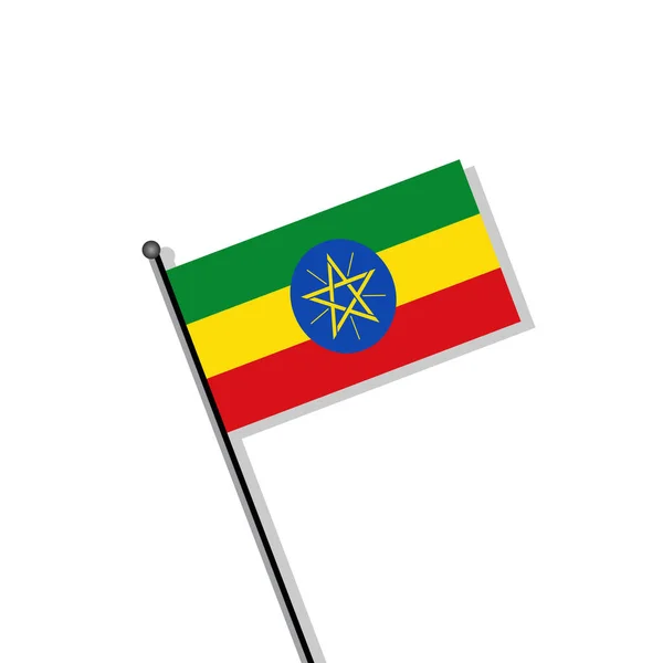 Illustration Ethiopia Flag Template — Archivo Imágenes Vectoriales