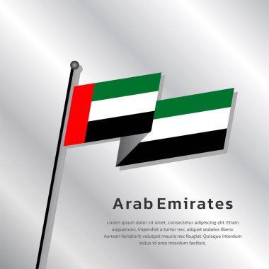 Illustration of Arab Emirates flag Template