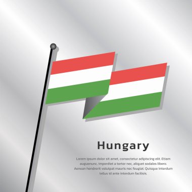 Illustration of Hungary flag Template