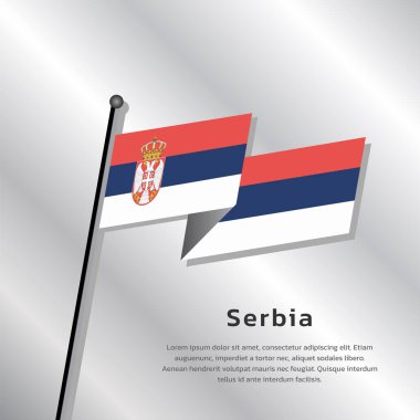 Illustration of Serbia flag Template