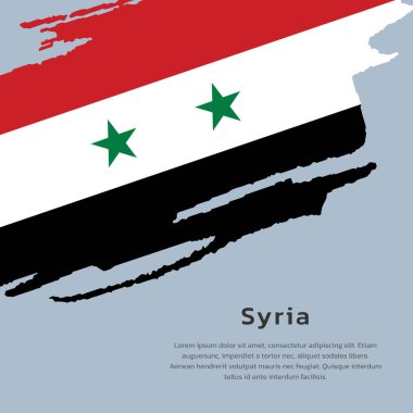 Illustration of Syria flag Template