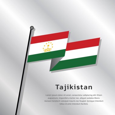 Illustration of Tajikistan flag Template