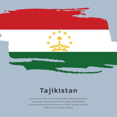 Illustration of Tajikistan flag Template