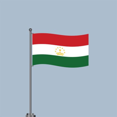 Illustration of Tajikistan flag Template