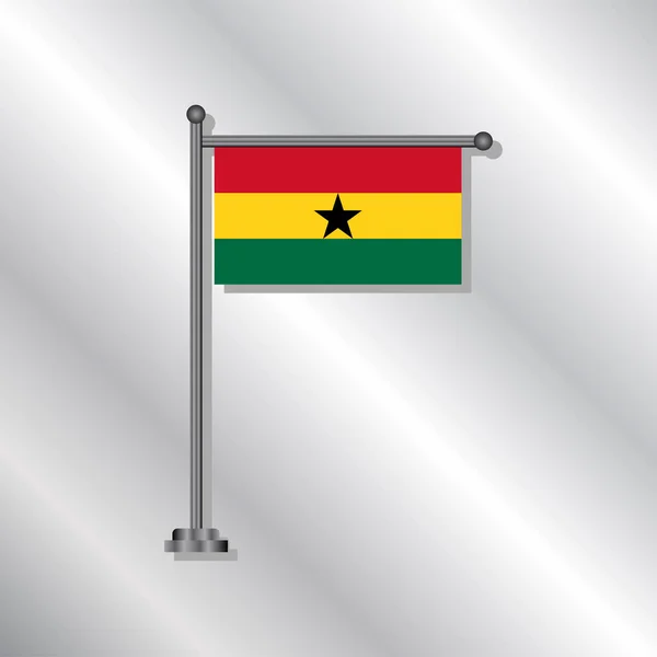 Illustration Modèle Drapeau Ghana — Image vectorielle