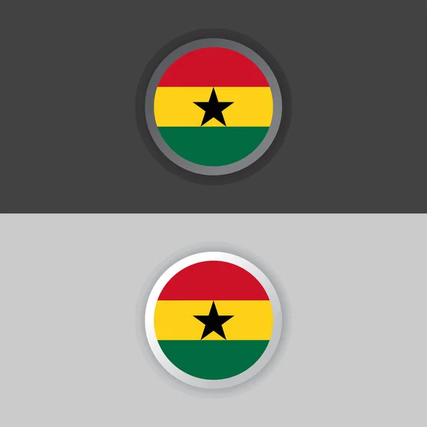 ガーナ国旗テンプレートのイラスト — ストックベクタ