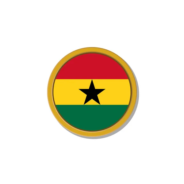 Illustration Modèle Drapeau Ghana — Image vectorielle