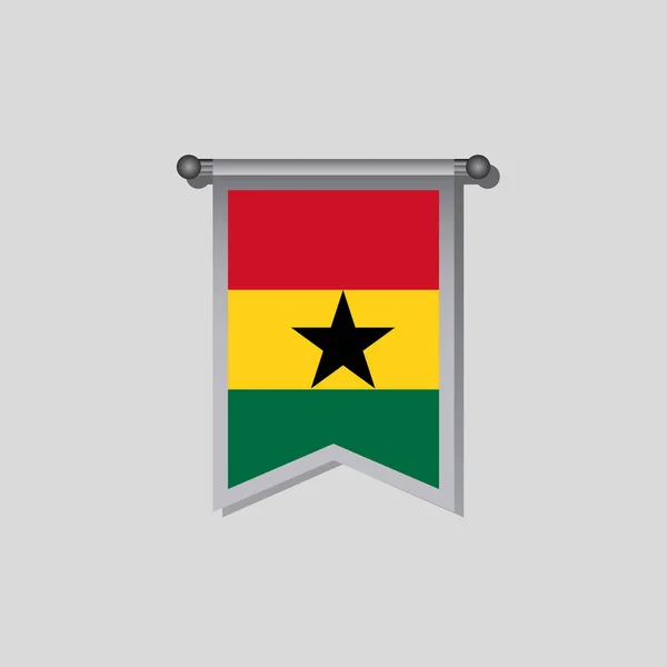 Иллюстрация Шаблона Флага Ганы — стоковый вектор