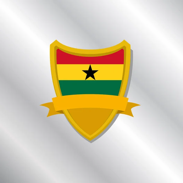 Illustration Ghana Flagskabelon – Stock-vektor