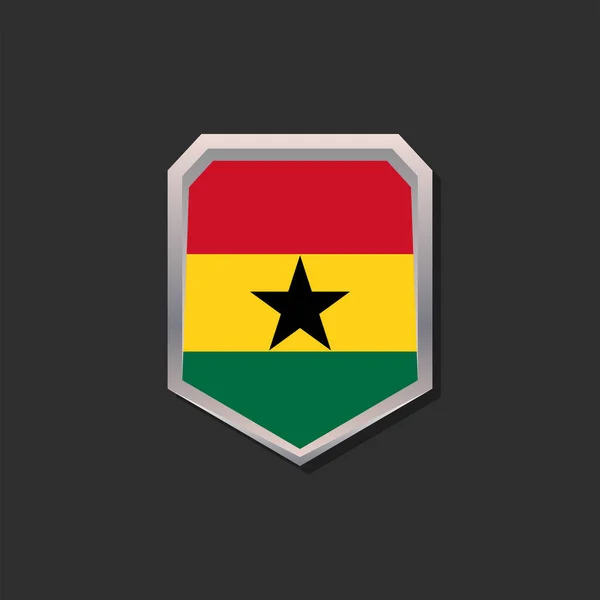 Illustration Modèle Drapeau Ghana — Image vectorielle