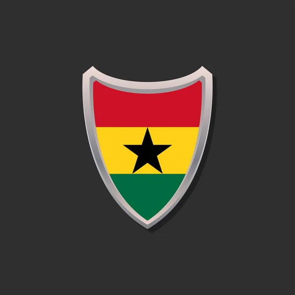 Illustratie Van Ghana Vlag Template — Stockvector