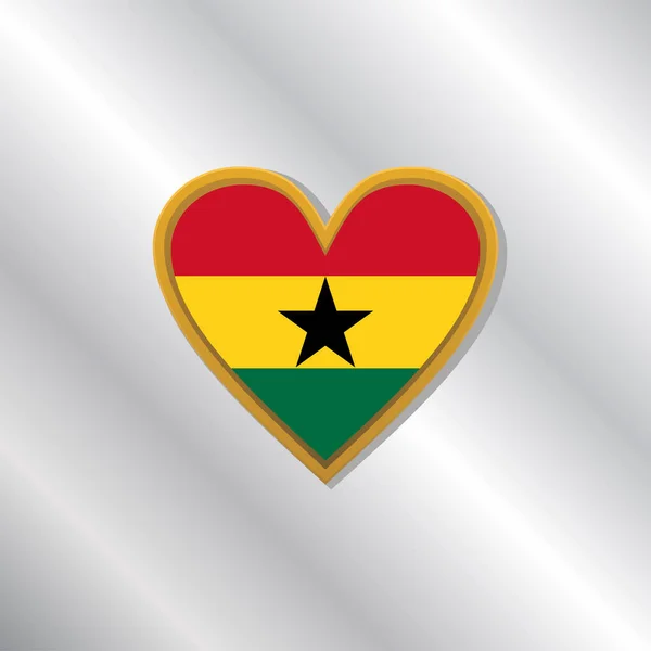 Illustratie Van Ghana Vlag Template — Stockvector