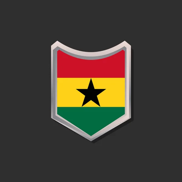 Ilustracja Szablonu Flagi Ghany — Wektor stockowy