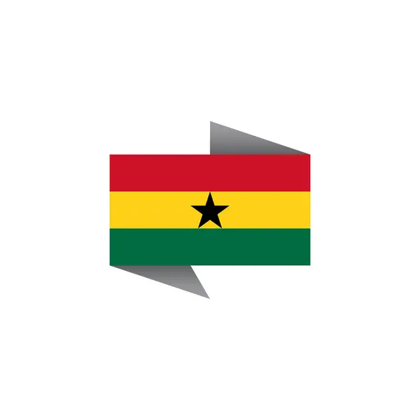 Illustration Modèle Drapeau Ghana — Image vectorielle