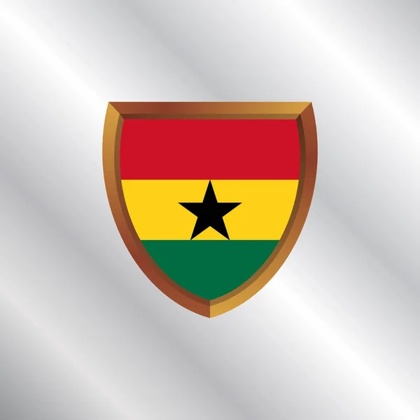 Illustration Modèle Drapeau Ghana — Image vectorielle