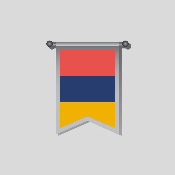 Illustration Armenia Flag Template — Vettoriale Stock