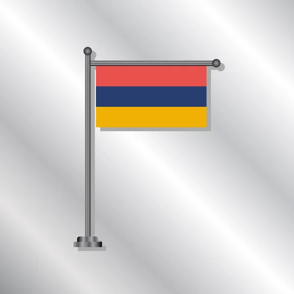 Illustration Armenia Flag Template — Stockový vektor