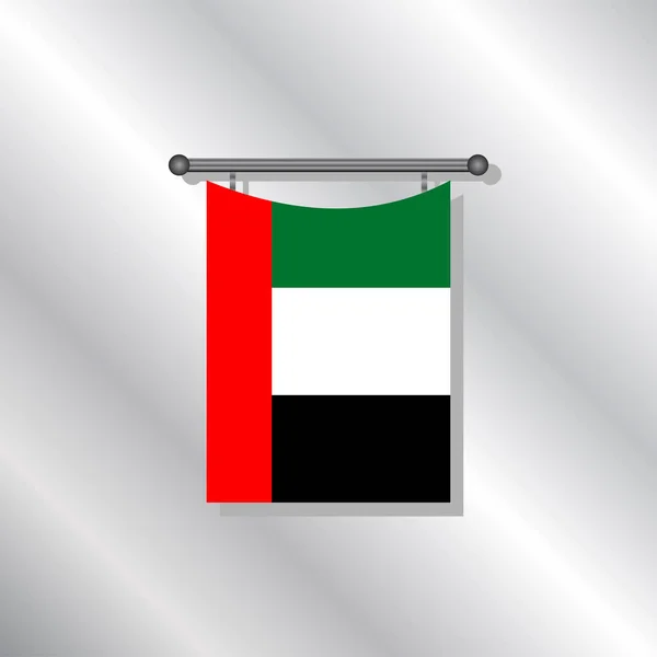 Illustration Arab Emirates Flag Template — Vetor de Stock