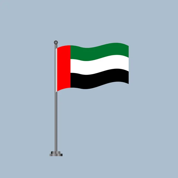 Illustration Arab Emirates Flag Template — Vetor de Stock