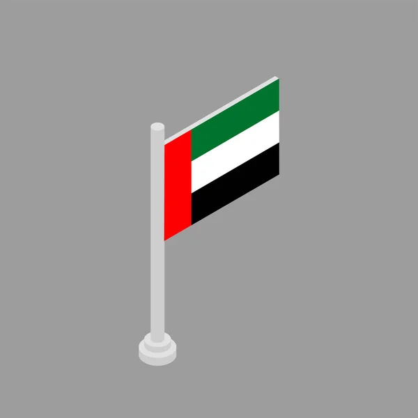 Illustration Arab Emirates Flag Template — Wektor stockowy