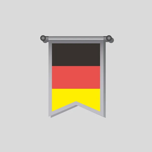 Illustration Germany Flag Template — Archivo Imágenes Vectoriales