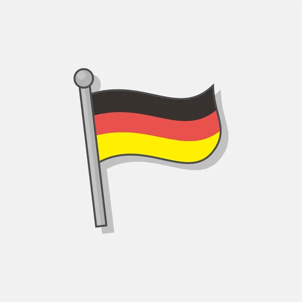 Illustration Germany Flag Template — Vector de stock