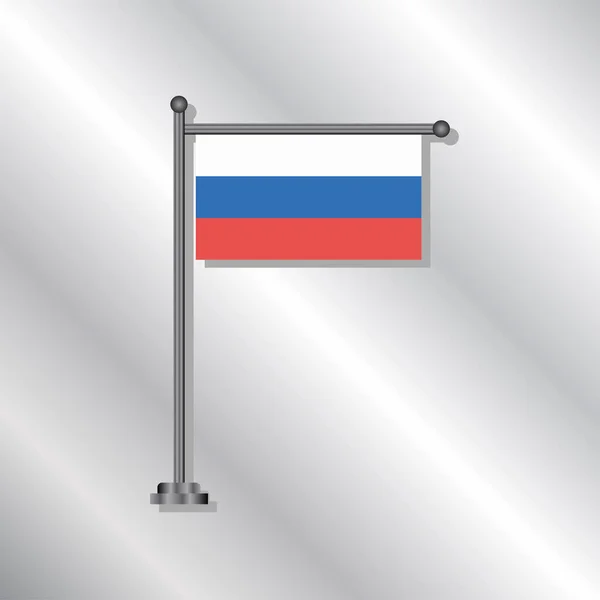 Illustration Russia Flag Template — Vetor de Stock