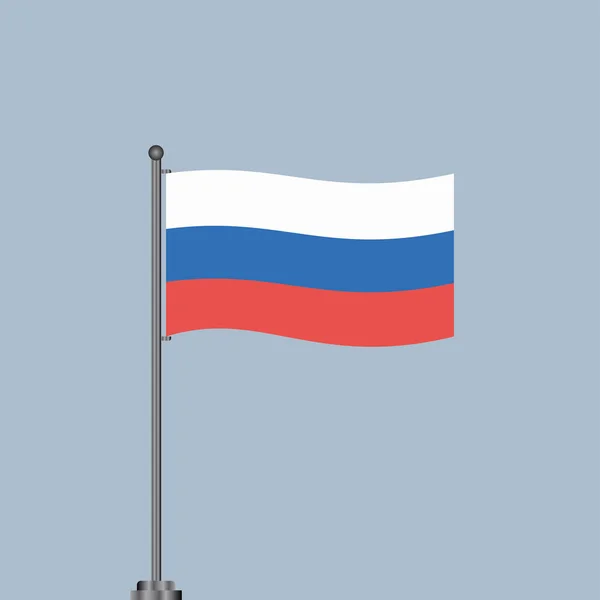 Illustration Russia Flag Template — Stockvektor