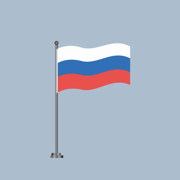 Illustration Russia Flag Template — Stockvektor