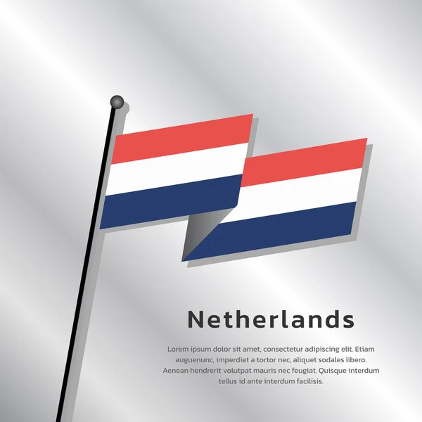 Illustration Netherlands Flag Template — Archivo Imágenes Vectoriales