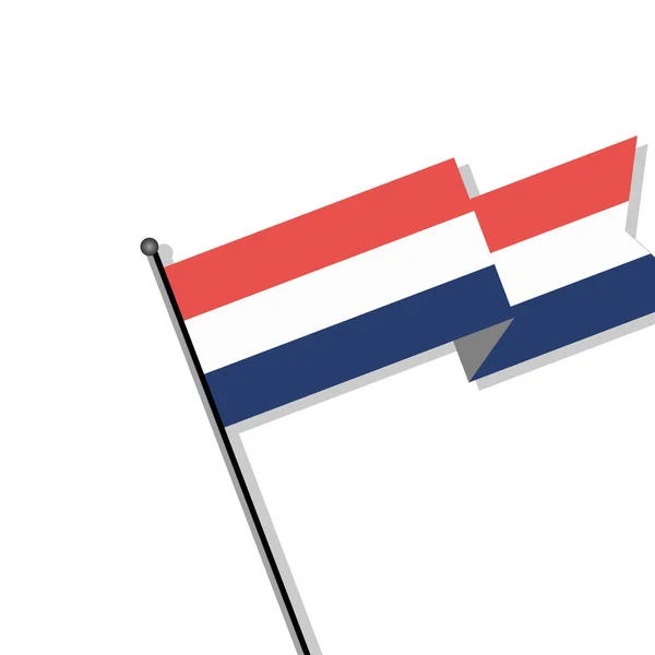 Illustration Netherlands Flag Template — Stock Vector