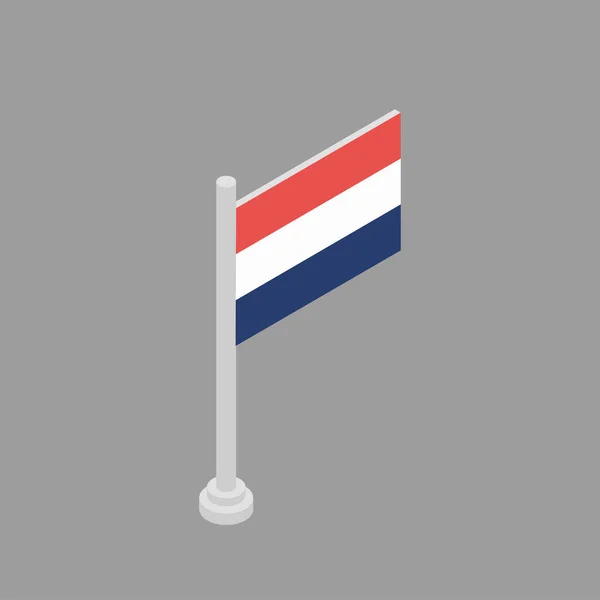 Illustration Netherlands Flag Template — ストックベクタ