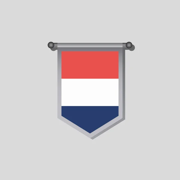 Illustration Netherlands Flag Template — Stockový vektor